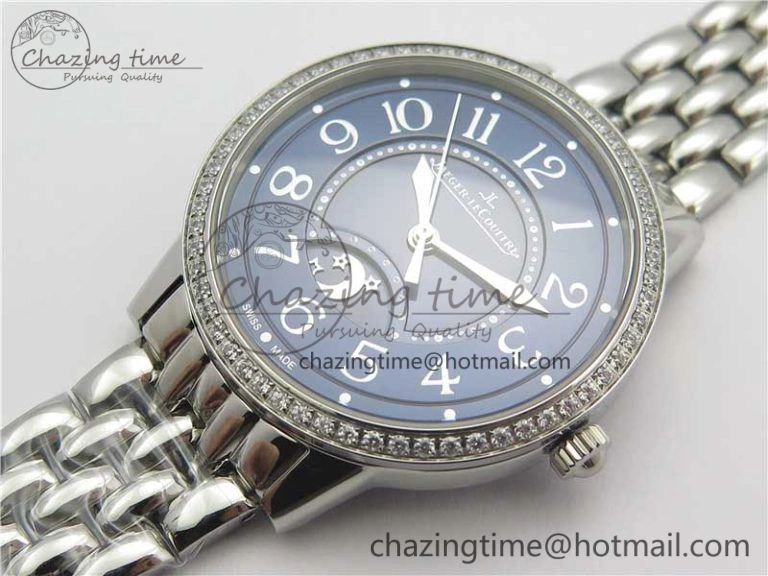 Rendez-Vous Night & Day SS ZF 1:1 Best Edition Blue Textured Dial Diamonds Bezel on SS Bracelet A SmoothTexture 10571