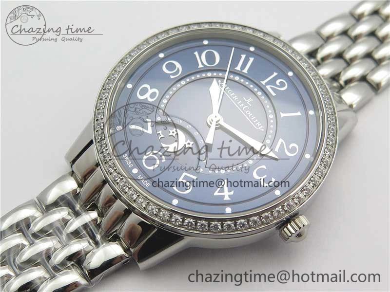 Rendez-Vous Night & Day SS ZF 1:1 Best Edition Blue Textured Dial Diamonds Bezel on SS Bracelet A SmoothTexture 10571