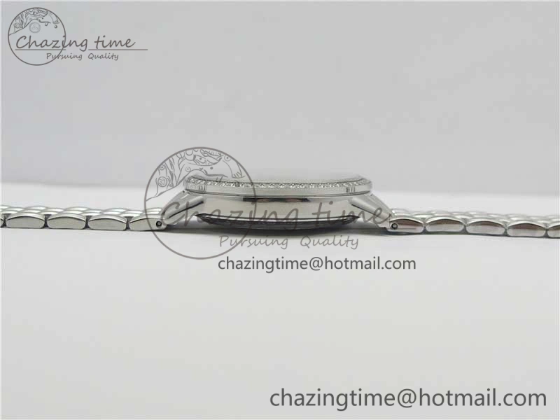 Rendez-Vous Night & Day SS ZF 1:1 Best Edition Blue Textured Dial Diamonds Bezel on SS Bracelet A SmoothTexture 10571