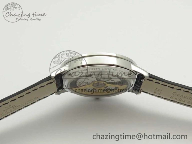 QuickDry Rendez-Vous Night & Day SS ZF 1:1 Best Edition White Textured Dial Diamonds Bezel on Black Leather Strap A 10585