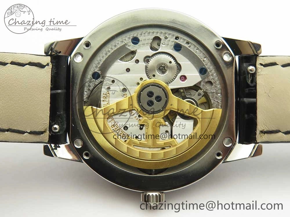 QuickDry Rendez-Vous Night & Day SS ZF 1:1 Best Edition White Textured Dial Diamonds Bezel on Black Leather Strap A 10585