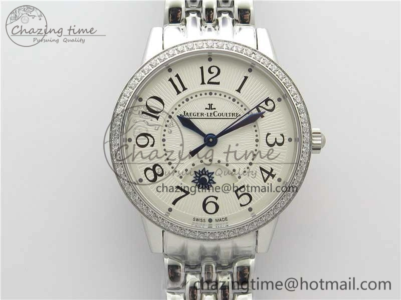 Sporty Rendez-Vous Night & Day SS ZF 1:1 Best Edition WhiteTextured Dial Diamonds Bezel on SS Bracelet A 7451