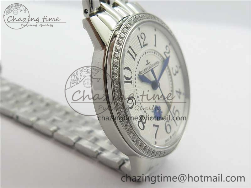 Sporty Rendez-Vous Night & Day SS ZF 1:1 Best Edition WhiteTextured Dial Diamonds Bezel on SS Bracelet A 7451