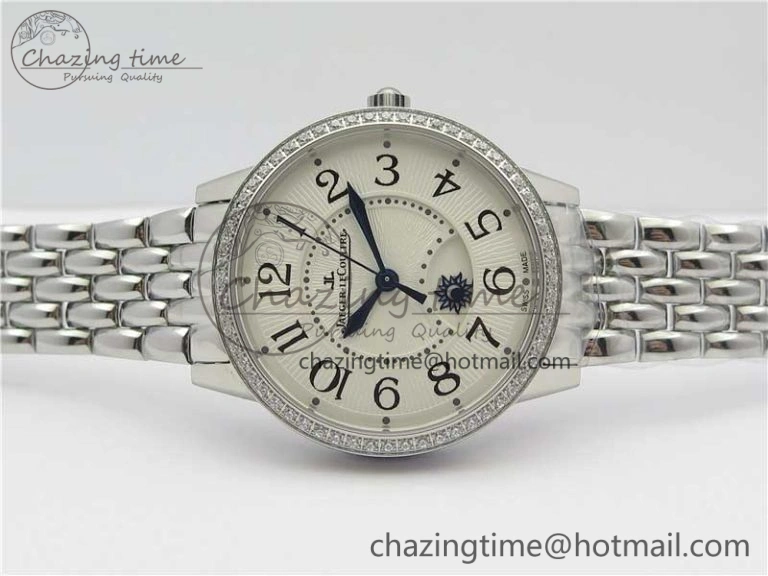 Sporty Rendez-Vous Night & Day SS ZF 1:1 Best Edition WhiteTextured Dial Diamonds Bezel on SS Bracelet A 7451