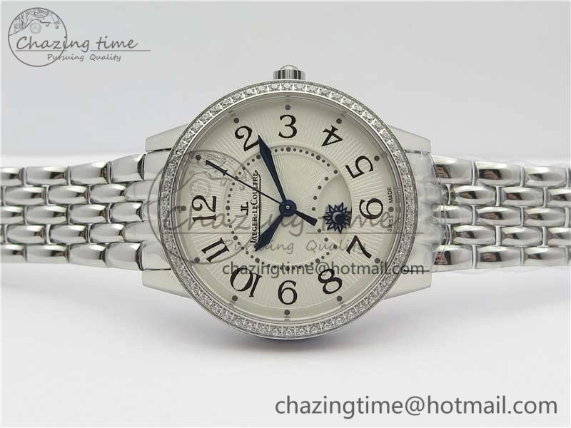 Sporty Rendez-Vous Night & Day SS ZF 1:1 Best Edition WhiteTextured Dial Diamonds Bezel on SS Bracelet A 7451