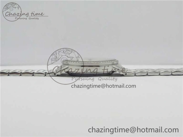 Sporty Rendez-Vous Night & Day SS ZF 1:1 Best Edition WhiteTextured Dial Diamonds Bezel on SS Bracelet A 7451