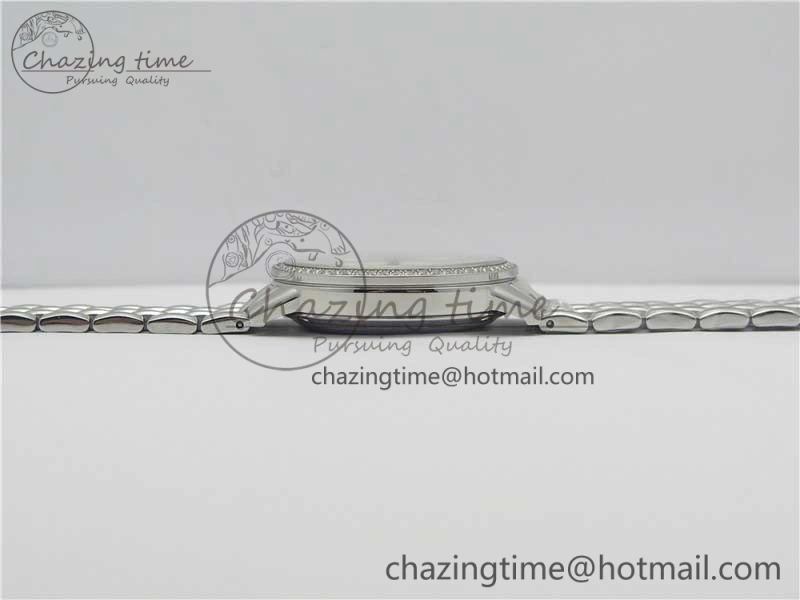 Sporty Rendez-Vous Night & Day SS ZF 1:1 Best Edition WhiteTextured Dial Diamonds Bezel on SS Bracelet A 7451