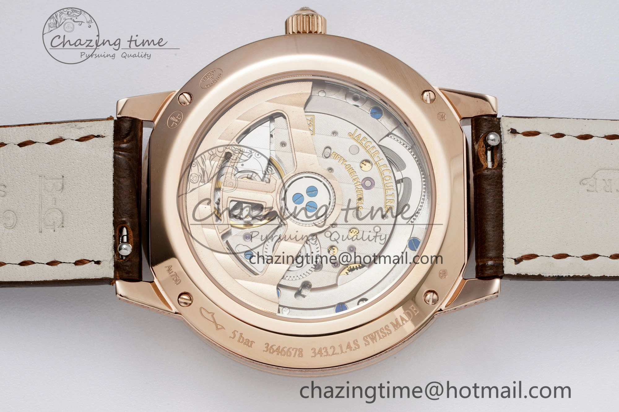 Functional Rendez-Vous Star RG KZF 1:1 Best Edition Brown Star Dial Diamonds Bezel on Brown Leather Strap A 10171