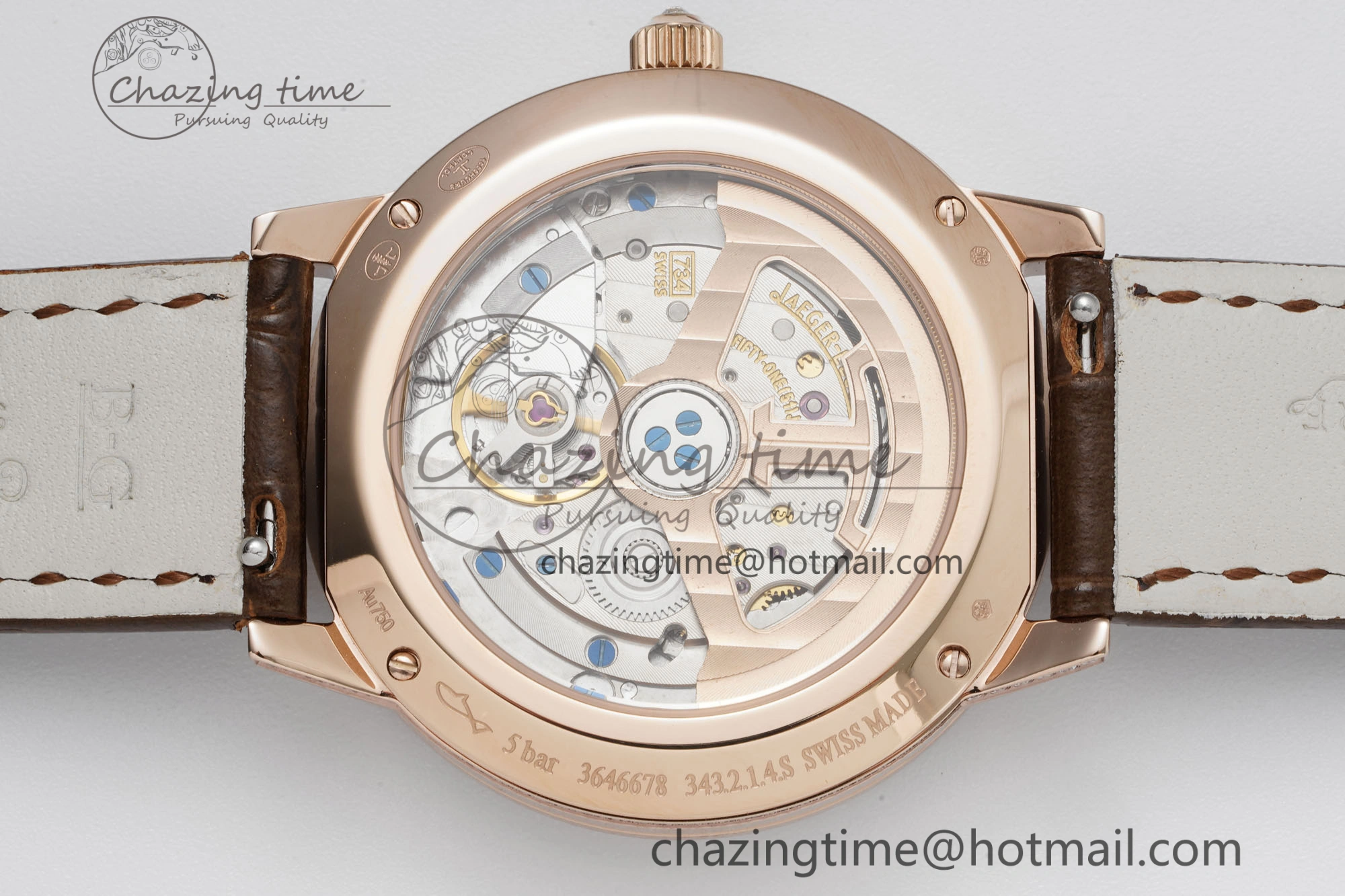 Functional Rendez-Vous Star RG KZF 1:1 Best Edition Brown Star Dial Diamonds Bezel on Brown Leather Strap A 10171