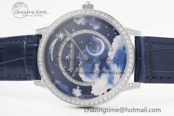 Rendez-Vous Star SS KZF 1:1 Best Edition Blue Star Dial Diamonds Bezel on Blue Leather Strap A TravelReady 7421