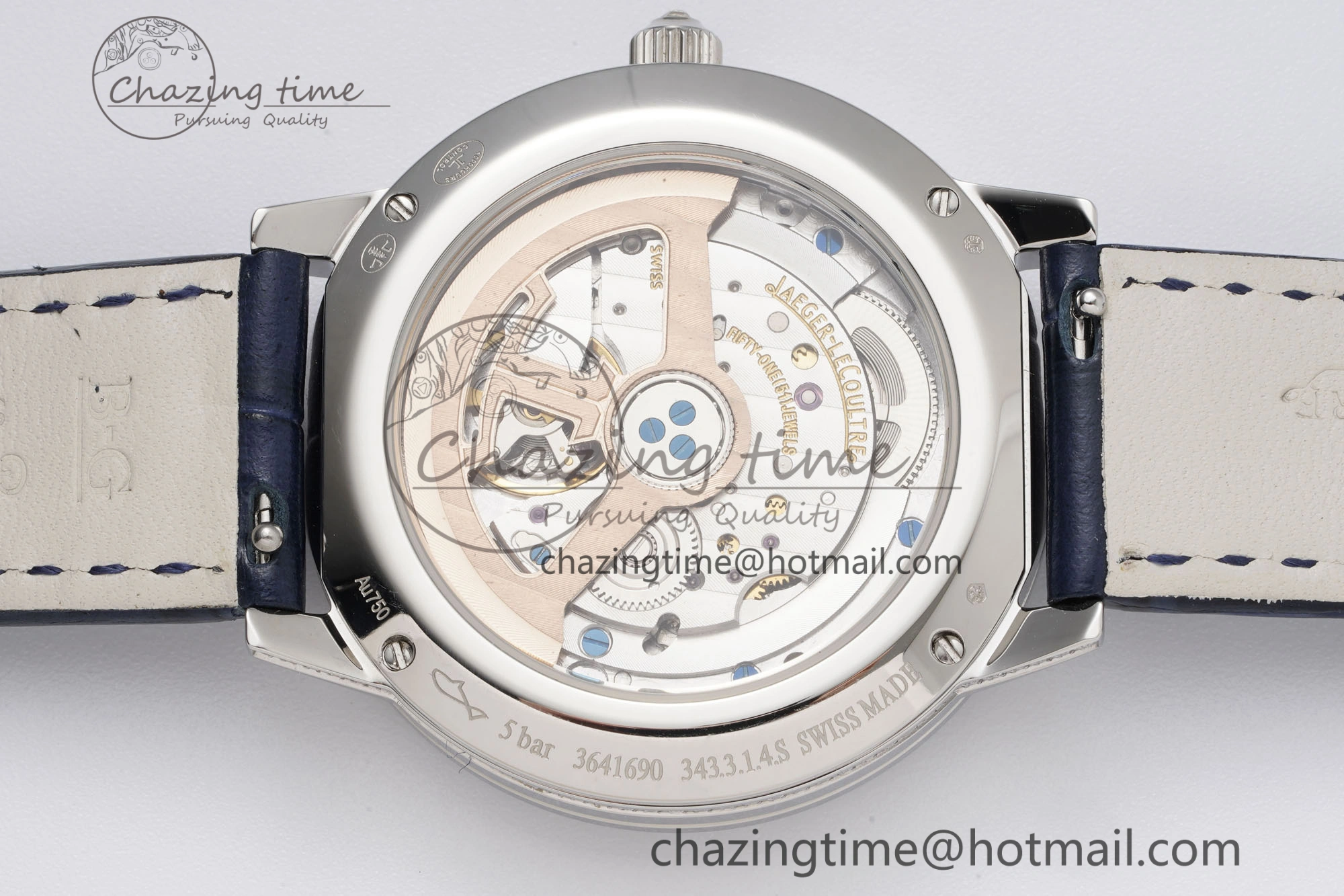 Rendez-Vous Star SS KZF 1:1 Best Edition Blue Star Dial Diamonds Bezel on Blue Leather Strap A TravelReady 7421