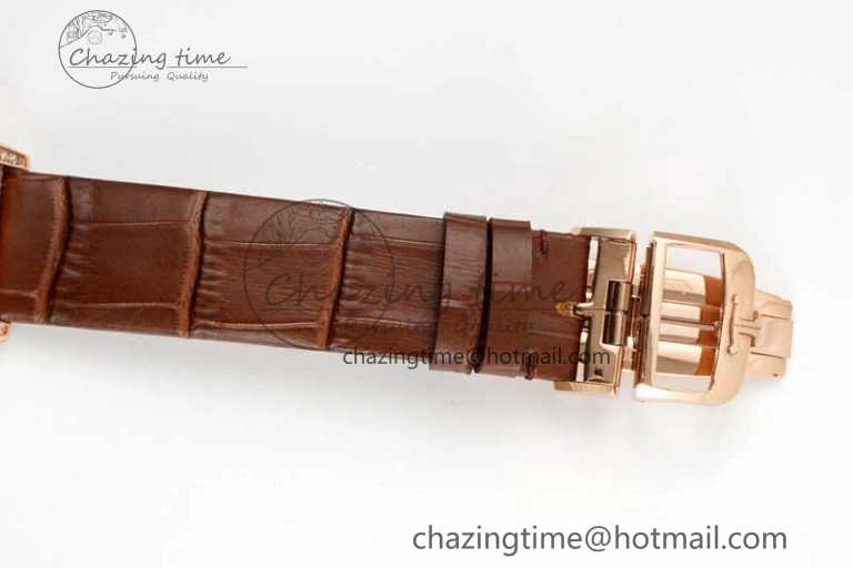 Rendez-Vous Tourbillon RG RMSF Best Edition White Dial on Brown Leather Strap SmoothTexture 7437
