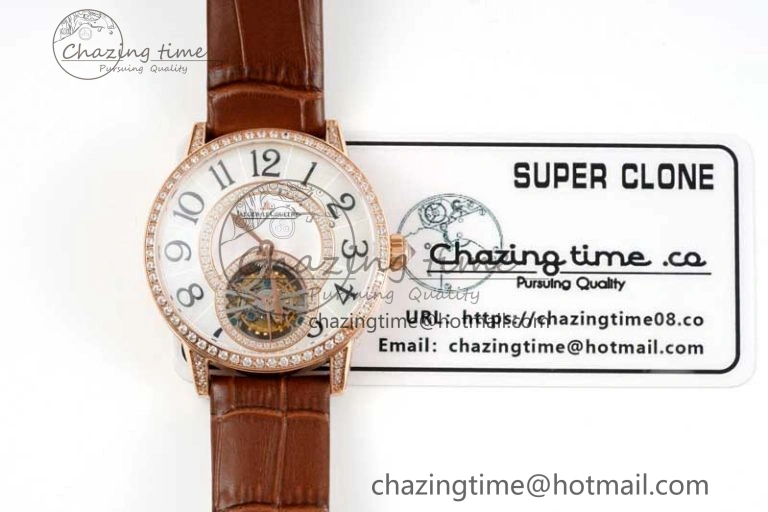 Rendez-Vous Tourbillon RG RMSF Best Edition White Dial on Brown Leather Strap SmoothTexture 7437