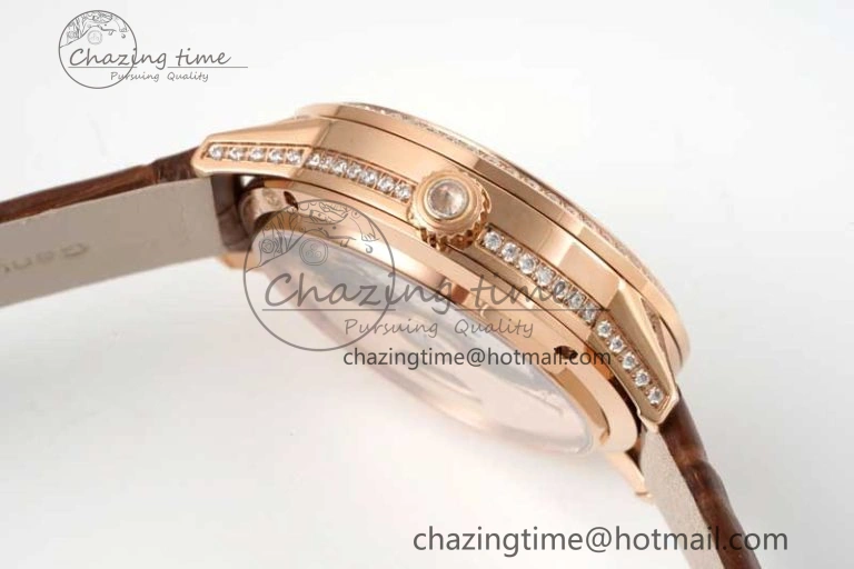 Rendez-Vous Tourbillon RG RMSF Best Edition White Dial on Brown Leather Strap SmoothTexture 7437