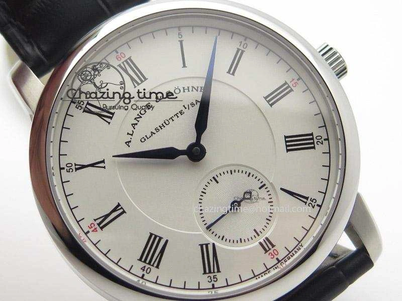 ComfortFit Richard Lange MK Best Edition SS White Dial Roman Markers Sec@6 On Black Leather Strap A 4203