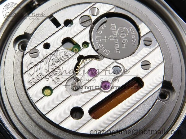 Elegant Ronde De Cartier 29mm DRF 1:1 Best Edition Sandblasted Silver-Plated White Dial on Black Leather Strap Ronda Quartz 5976