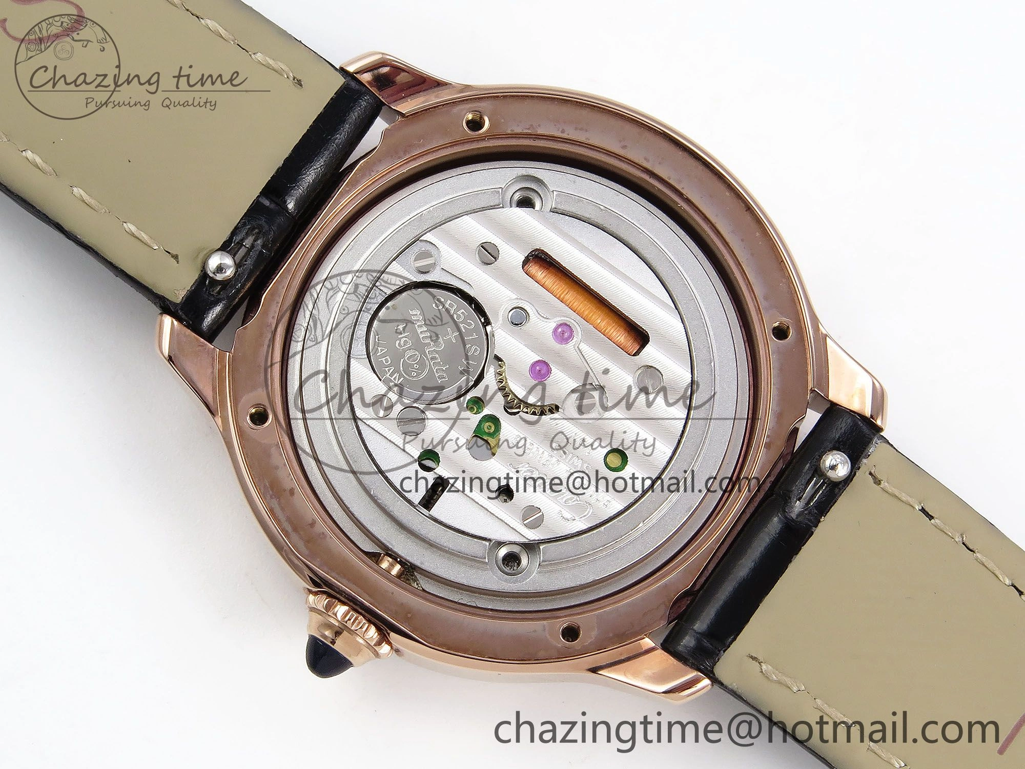 Ronde De Cartier 29mm RG DRF 1:1 Best Edition Sandblasted Silver-Plated White Dial on Black Leather Strap Ronda Quartz Resilient 5970