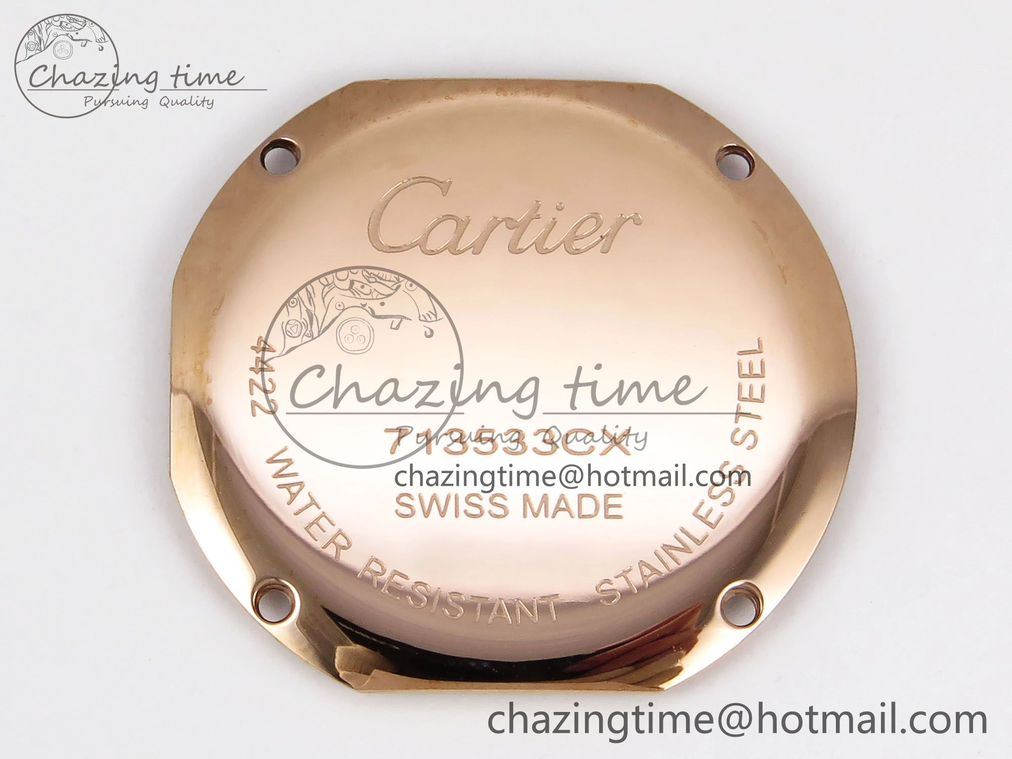 ComfortFit Ronde Louis Cartier 29mm RG DRF 1:1 Best Edition Sandblasted Beige Dial on Purple Leather Strap Ronda Quartz 5975