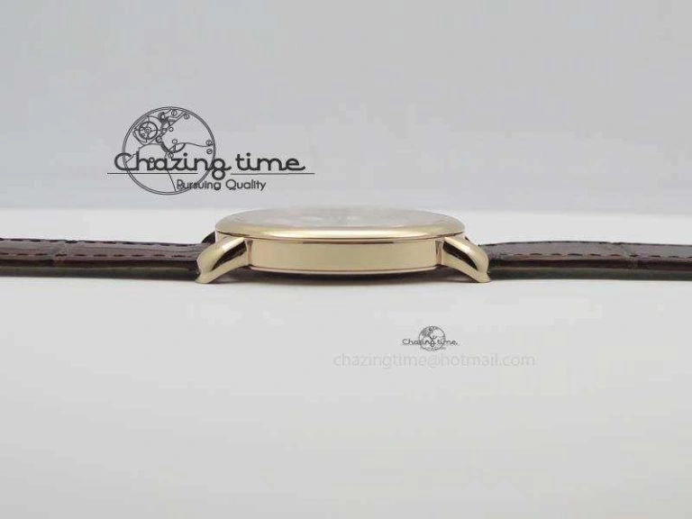 Ronde Louis Cartier RG UT Best Edition White Dial On Brown Leather Strap QuickDry 6340