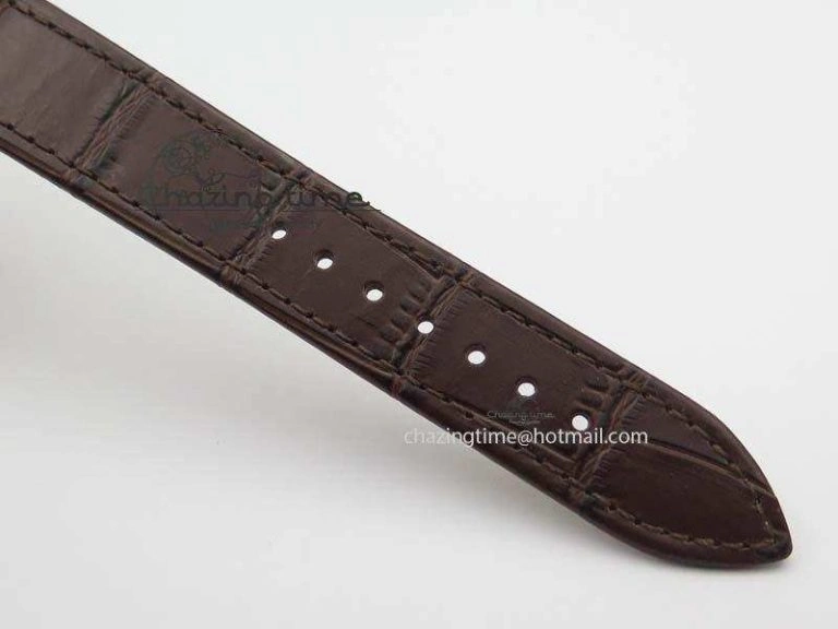 Ronde Louis Cartier RG UT Best Edition White Dial On Brown Leather Strap QuickDry 6340