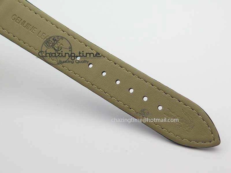 Bold Ronde Louis Cartier SS UT Best Edition White Dial Diamond Bezel On Black Leather Strap 6336