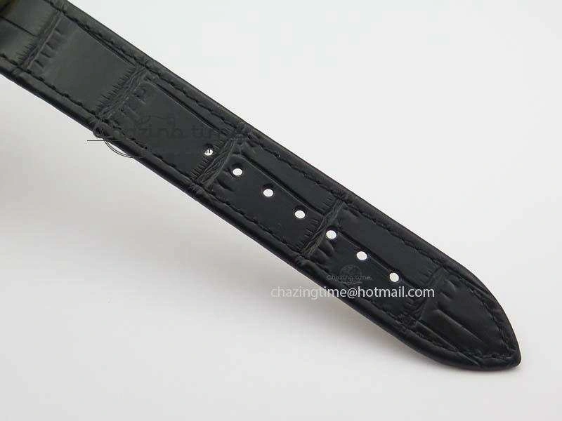 Ronde Louis Cartier YG UT Best Edition White Dial Diamond Bezel On Black Leather Strap Effortless 6333