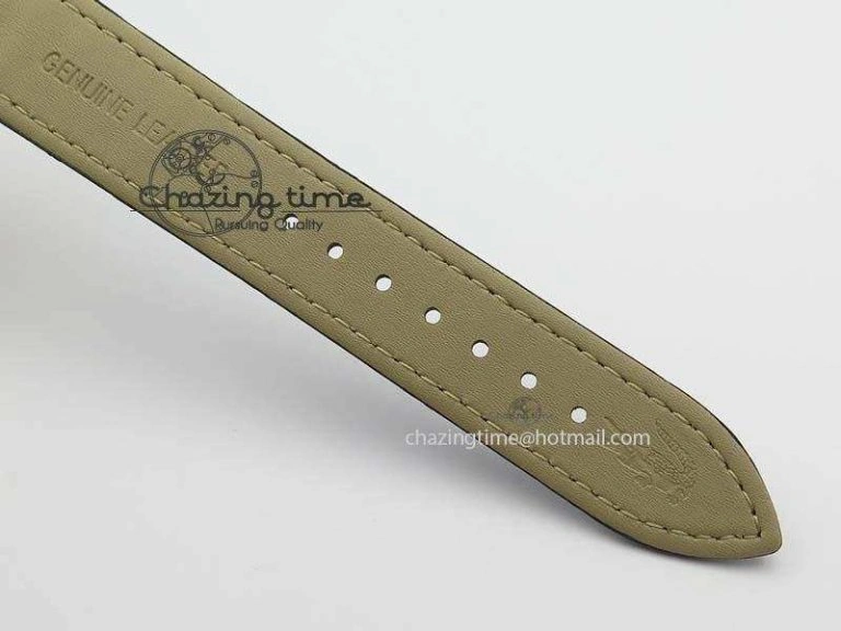 ZeroBulk Ronde Louis Cartier YG UT Best Edition White Dial On Black Leather Strap 6339
