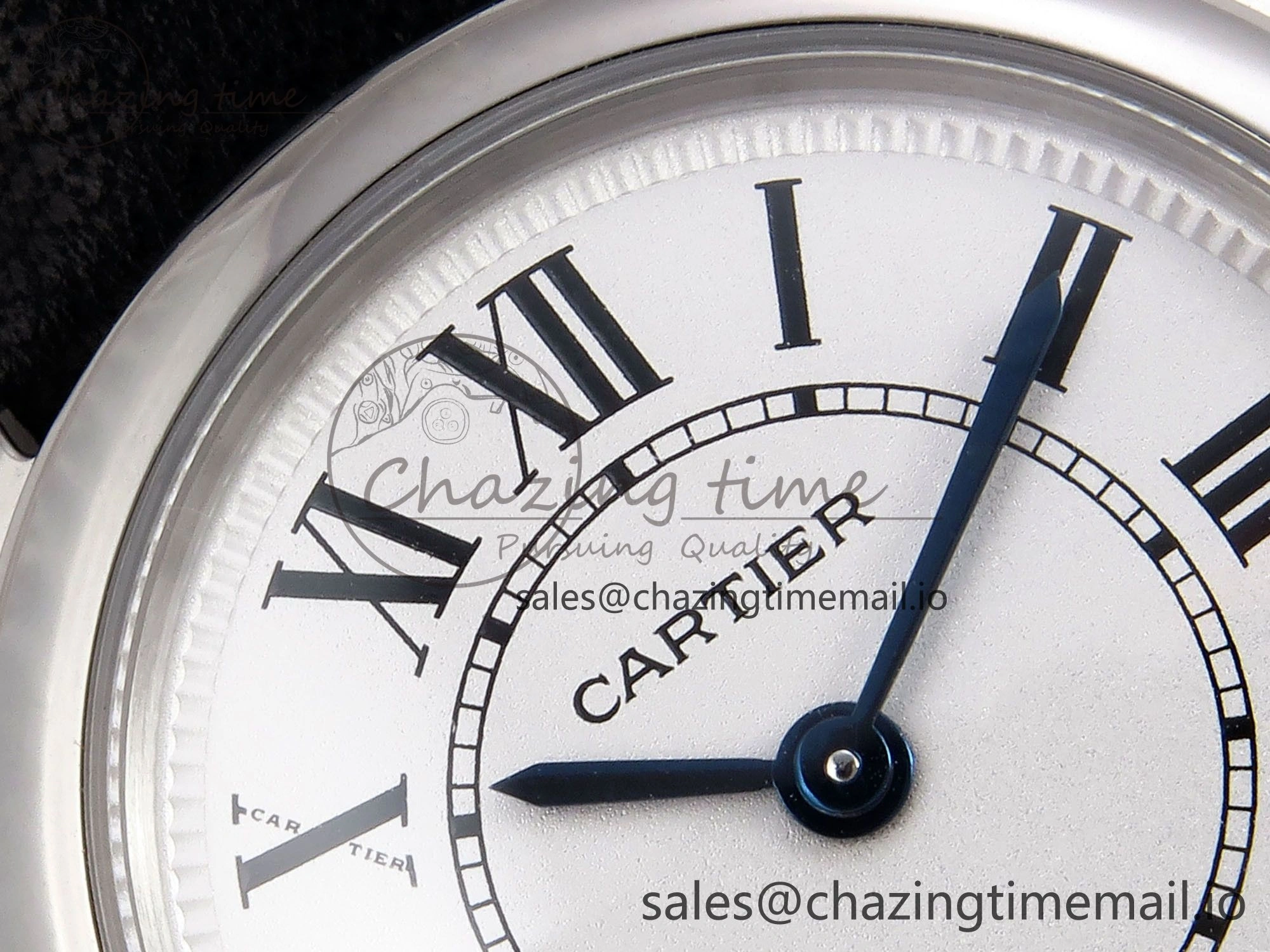 Ronde Must 29mm SS AF 1:1 Best Edition White Dial on Black Leather Strap Ronda Quartz AllSeason 5889