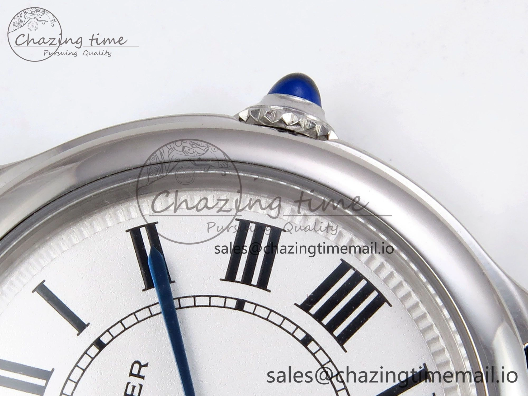 Ronde Must 29mm SS AF 1:1 Best Edition White Dial on Black Leather Strap Ronda Quartz AllSeason 5889