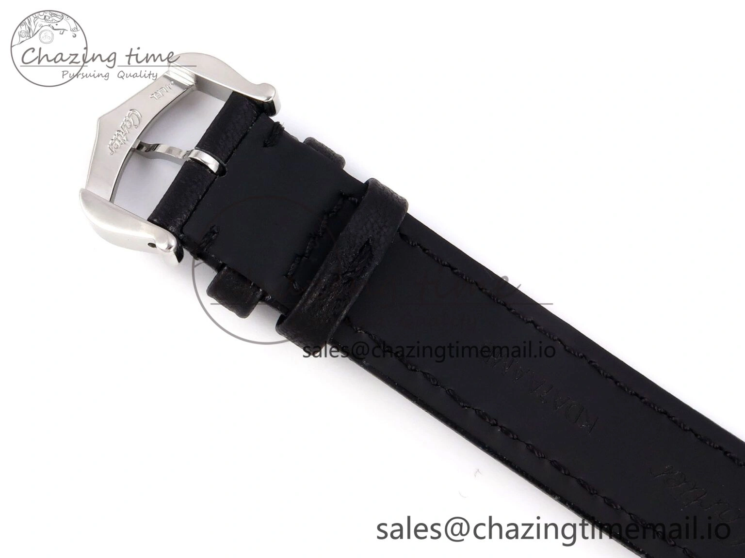 Ronde Must 29mm SS AF 1:1 Best Edition White Dial on Black Leather Strap Ronda Quartz AllSeason 5889