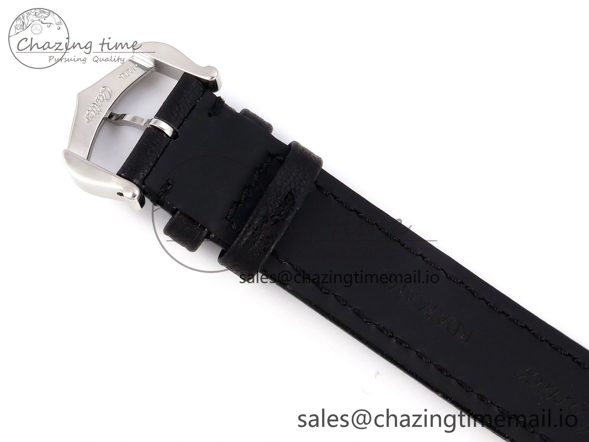 Ronde Must 29mm SS AF 1:1 Best Edition White Dial on Black Leather Strap Ronda Quartz AllSeason 5889