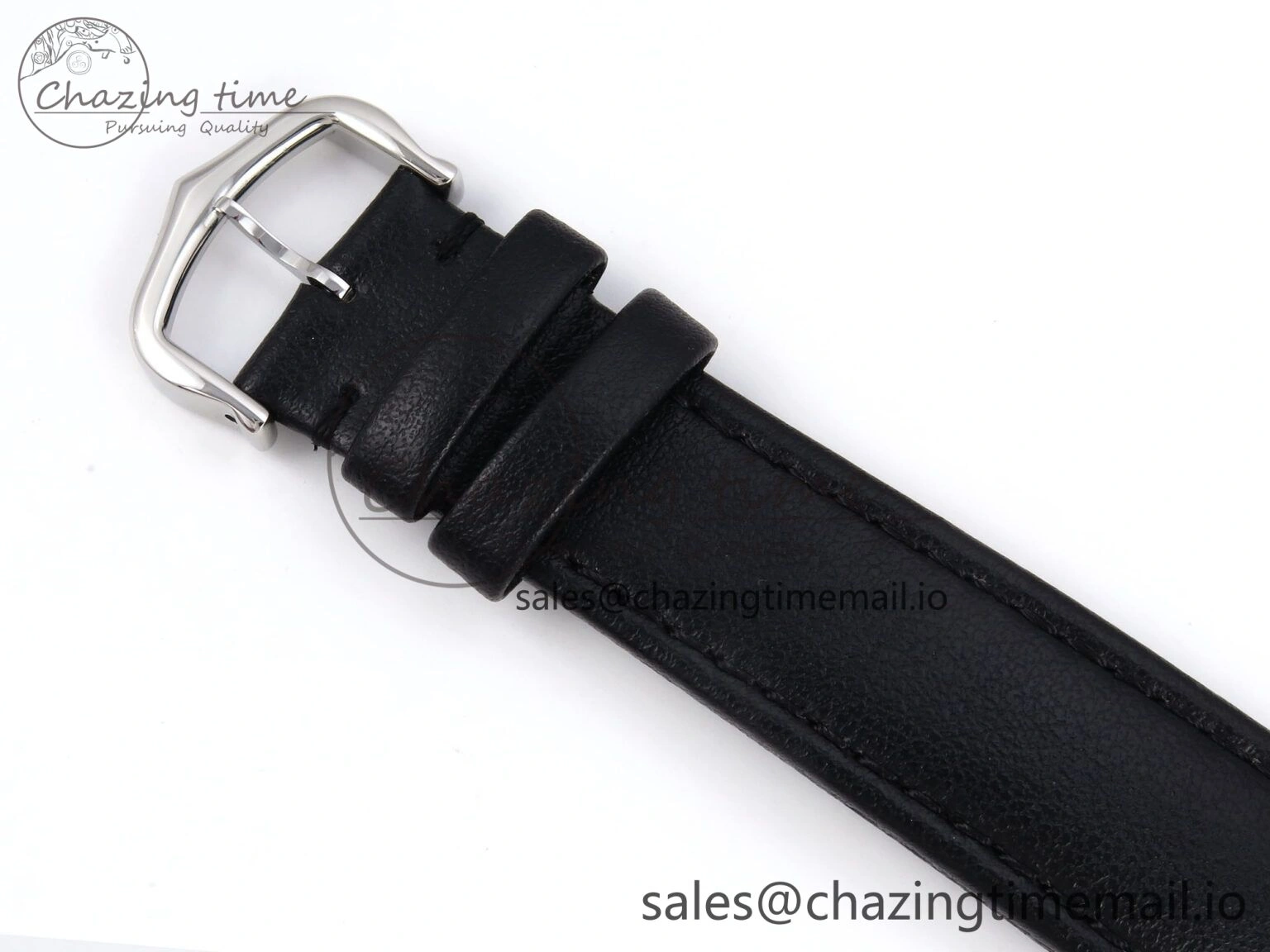 Durable Ronde Must De Cartier 36mm DRF 1:1 Best Edition Sandblasted Silver-Plated White Dial on Black Leather Strap Ronda Quartz 5868