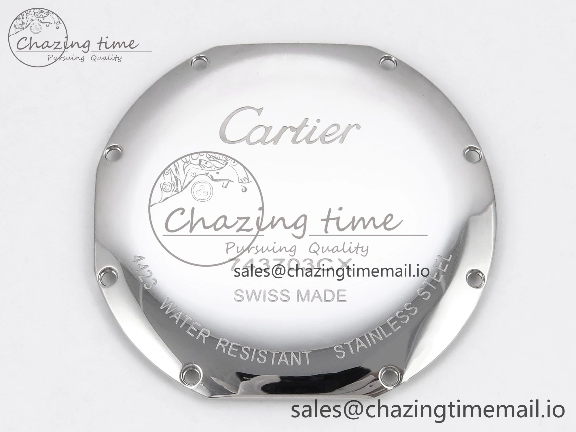Durable Ronde Must De Cartier 36mm DRF 1:1 Best Edition Sandblasted Silver-Plated White Dial on Black Leather Strap Ronda Quartz 5868