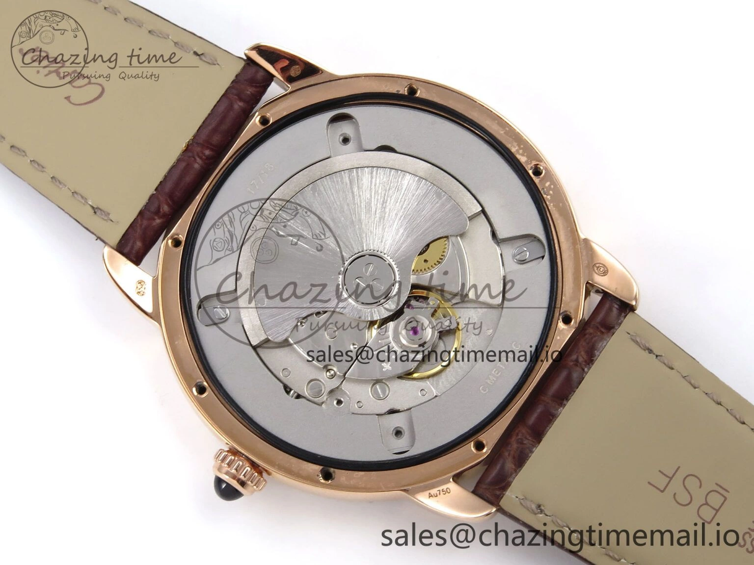 Ronde Solo 42mm RG AF 1:1 Best Edition White Dial Diamonds Bezel on Brown Black Strap MIYOTA Casual 5878