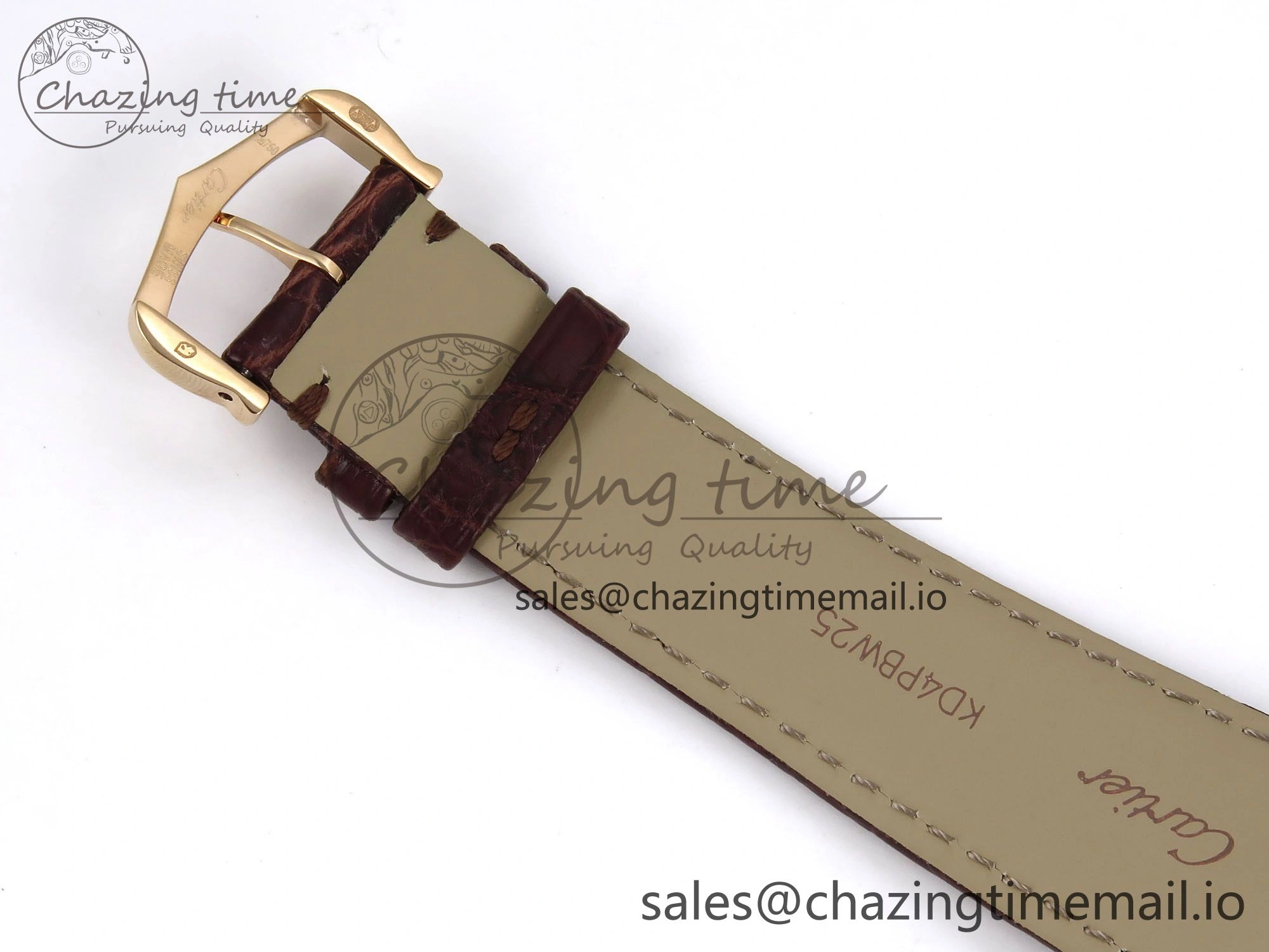 Ronde Solo 42mm RG AF 1:1 Best Edition White Dial Diamonds Bezel on Brown Black Strap MIYOTA Casual 5878