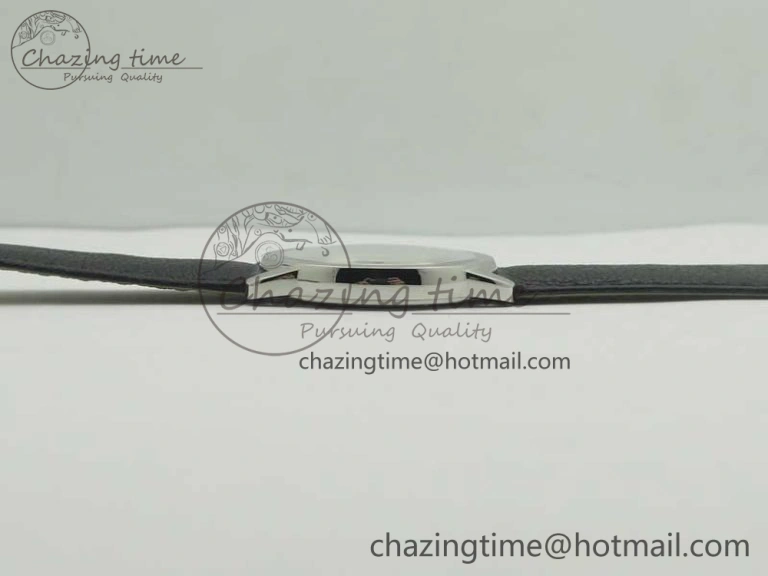 MoistureWicking Ronde Solo De Cartier 36mm SS K11 Maker White Dial on Black Crocodile Strap Ronda Quartz 6190