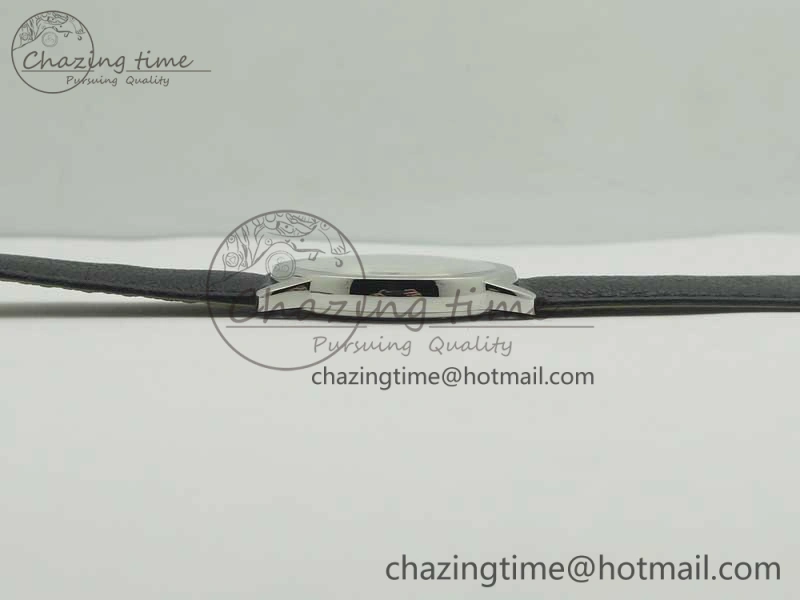 MoistureWicking Ronde Solo De Cartier 36mm SS K11 Maker White Dial on Black Crocodile Strap Ronda Quartz 6190