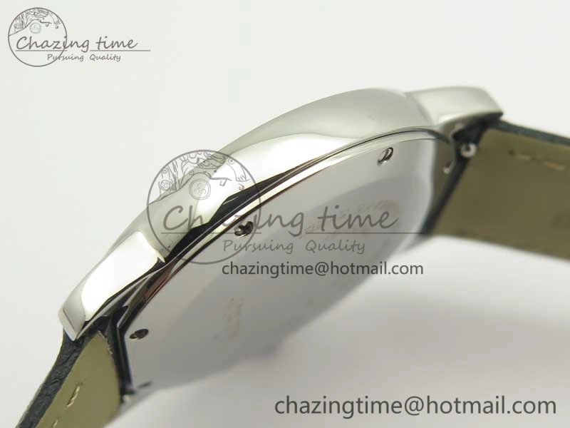 MoistureWicking Ronde Solo De Cartier 36mm SS K11 Maker White Dial on Black Crocodile Strap Ronda Quartz 6190