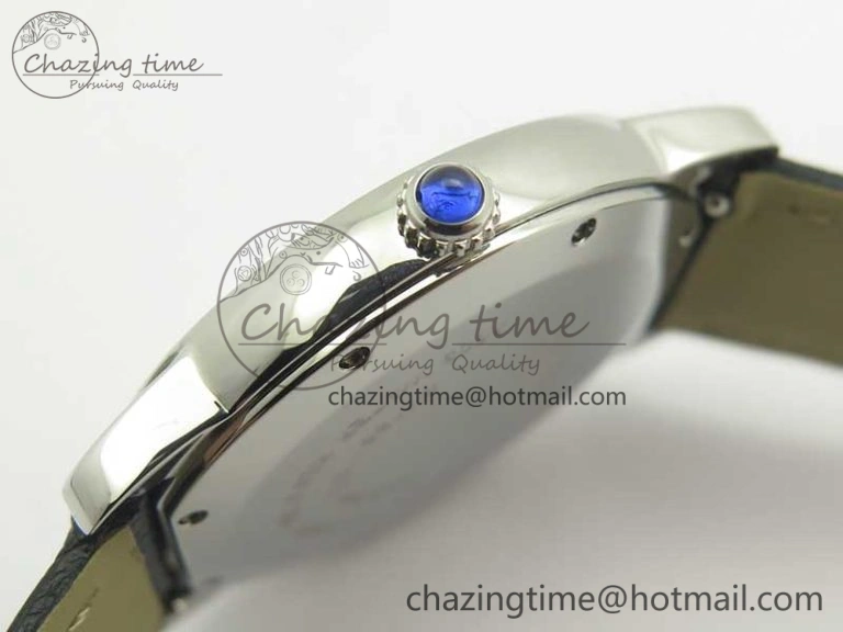 MoistureWicking Ronde Solo De Cartier 36mm SS K11 Maker White Dial on Black Crocodile Strap Ronda Quartz 6190
