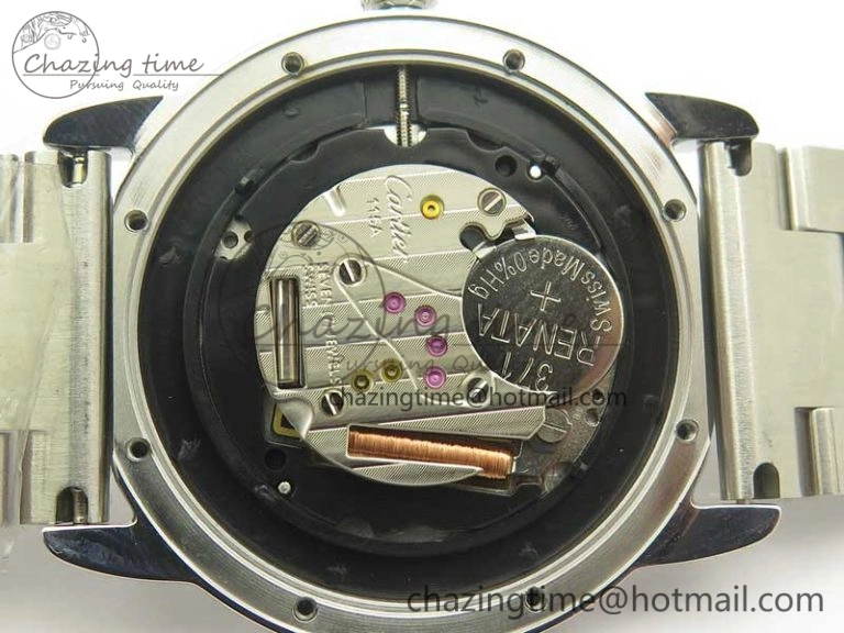 Affordable Ronde Solo De Cartier 36mm SS K11 Maker White Dial on SS Bracelet Ronda Quartz 10664
