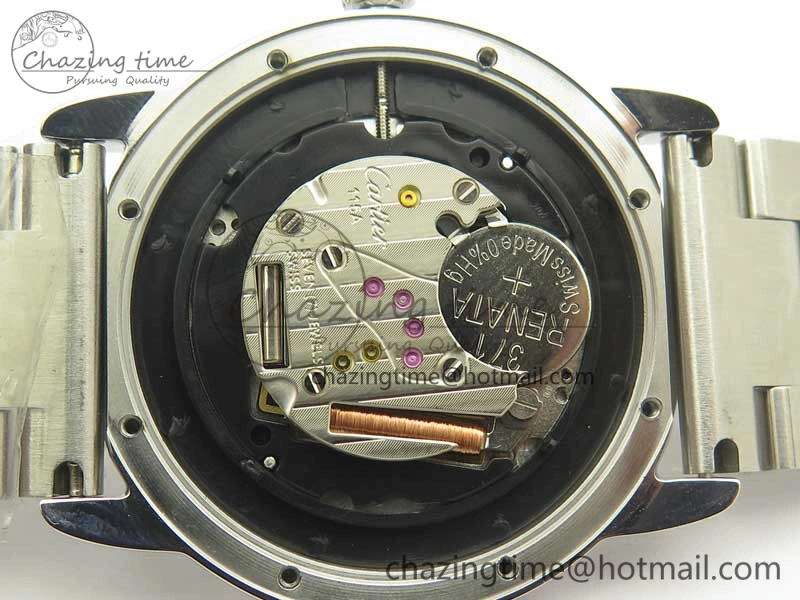 Affordable Ronde Solo De Cartier 36mm SS K11 Maker White Dial on SS Bracelet Ronda Quartz 10664