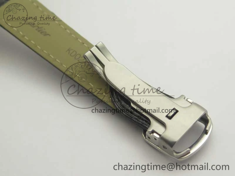Comfortable Ronde Solo de Cartier 29.5mm K11 1:1 Best Edition White Dial on Black Croco Leather Strap Ronda Quartz 10686