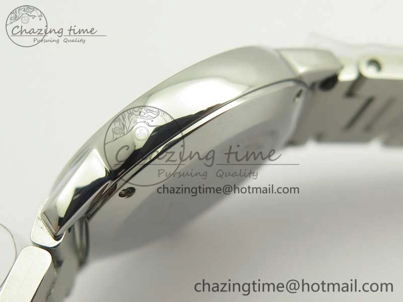 Ronde Solo de Cartier 29.5mm K11 1:1 Best Edition White Dial on SS Bracelet Ronda Quartz StreetReady 10685