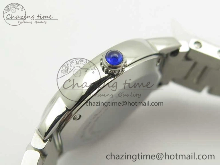 Ronde Solo de Cartier 29.5mm K11 1:1 Best Edition White Dial on SS Bracelet Ronda Quartz StreetReady 10685