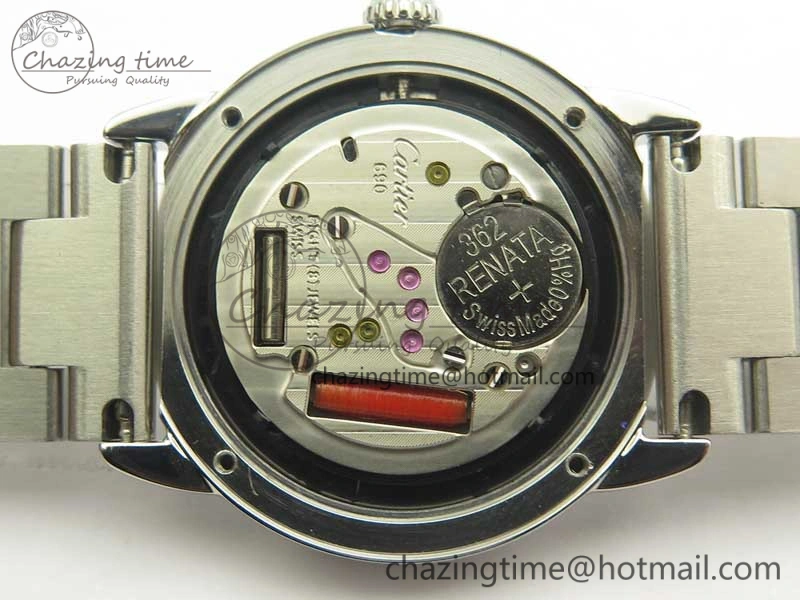 Ronde Solo de Cartier 29.5mm K11 1:1 Best Edition White Dial on SS Bracelet Ronda Quartz StreetReady 10685