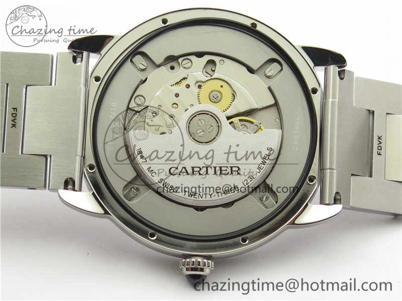 Ronde Solo de Cartier 42mm AF 1:1 Best Edition Blue Dial on SS Bracelet MIYOTA RelaxedFit 6113