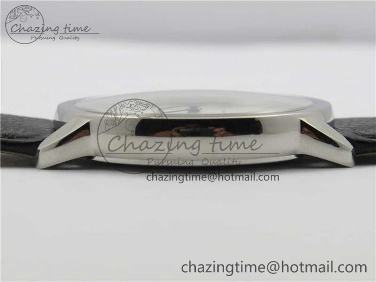 Bright Ronde Solo de Cartier 42mm AF 1:1 Best Edition White Dial on Black Leather Strap MIYOTA 6118