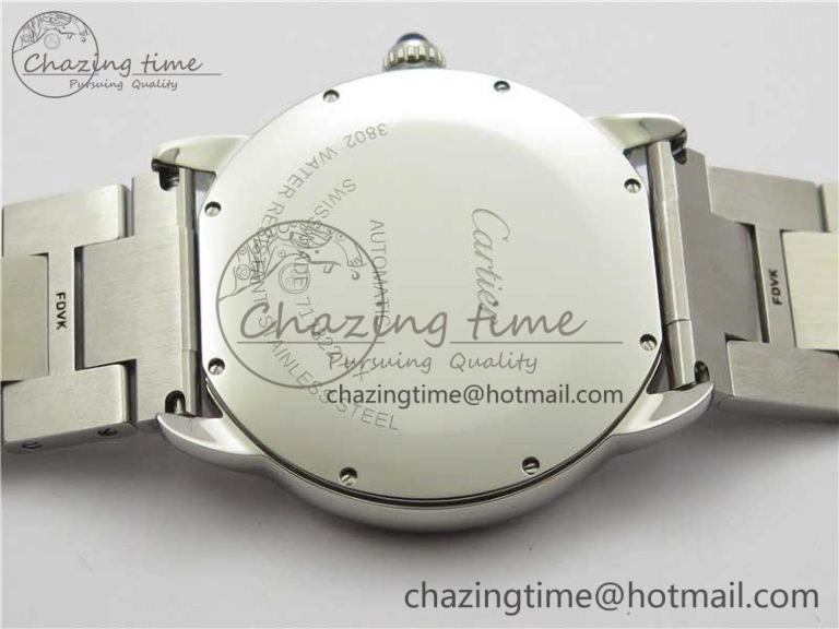 MultiPurpose Ronde Solo de Cartier 42mm AF 1:1 Best Edition White Dial on SS Bracelet MIYOTA 6114