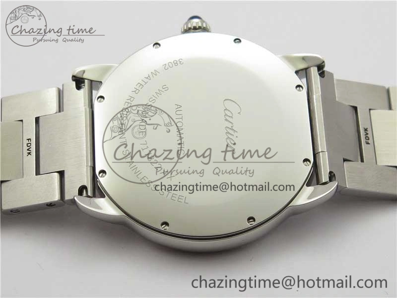 MultiPurpose Ronde Solo de Cartier 42mm AF 1:1 Best Edition White Dial on SS Bracelet MIYOTA 6114