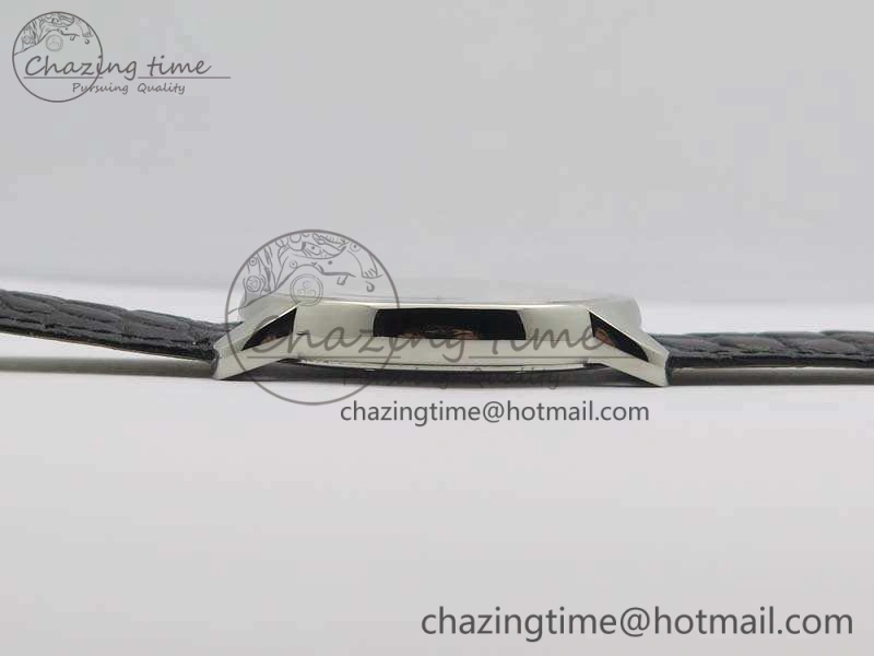 Ronde Solo de Cartier 42mm ZF 1:1 Best Edition White Dial On Black Leather Strap MIYOTA Attractive 6274